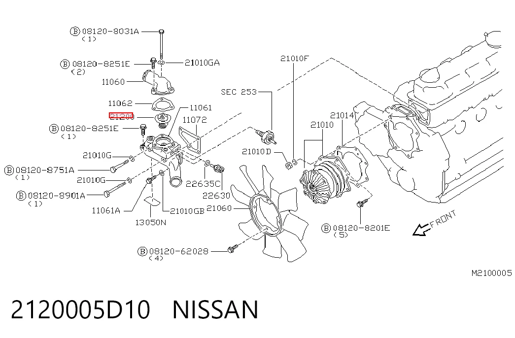 2120005D10 Nissan/Infiniti