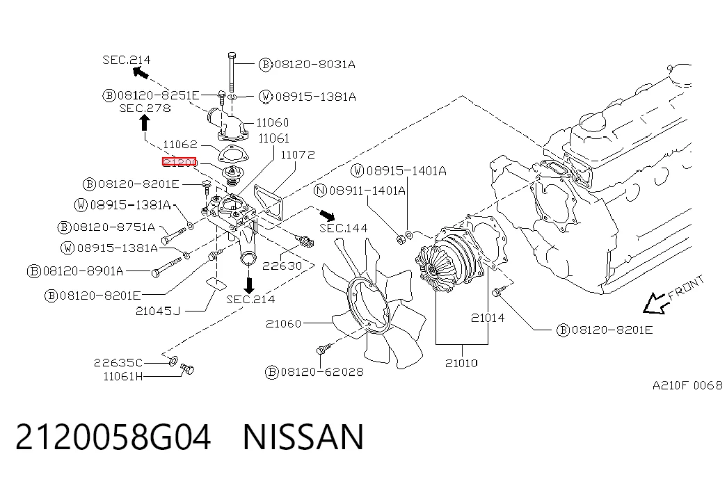 2120058G04 Nissan/Infiniti