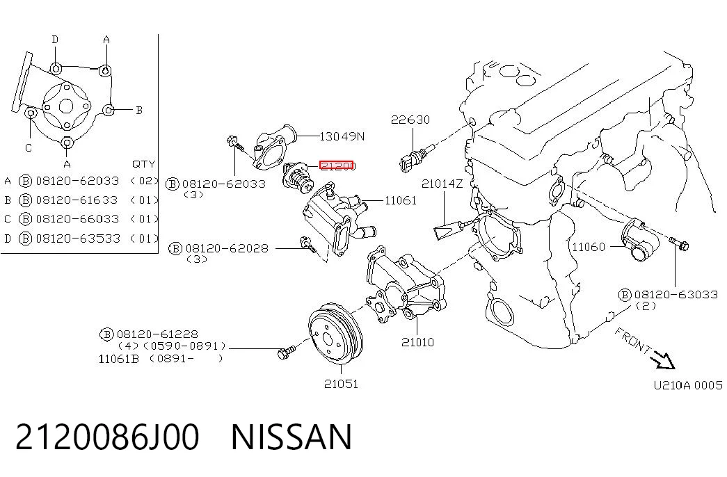 Termostato refrigerante Nissan Vanette  desde 12,57 €