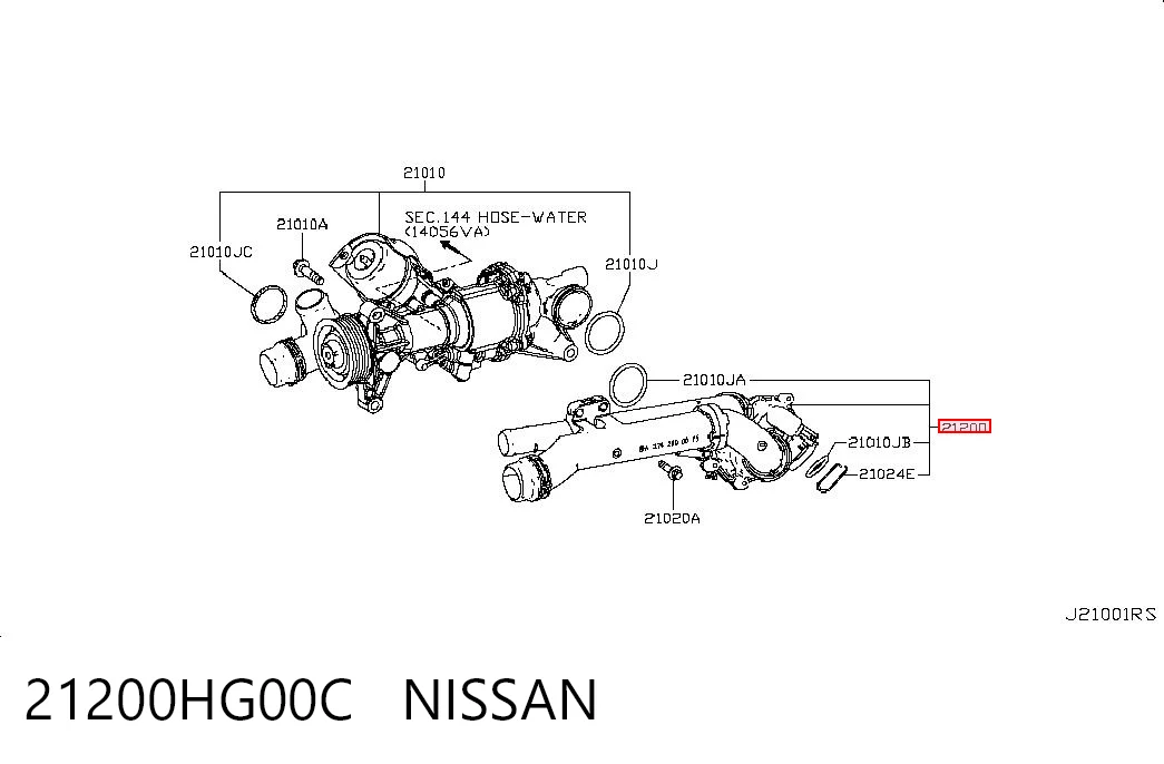 Termostato 21200HG00C NISSAN