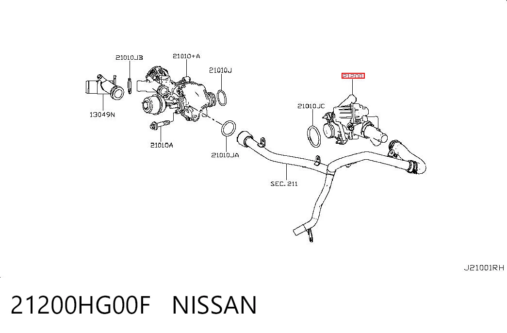 Termostato 21200HG00F NISSAN