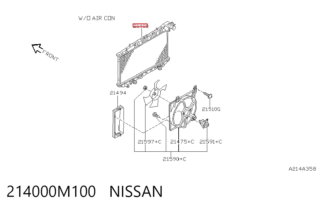 Refrigeración del motor para Nissan Almera I N15