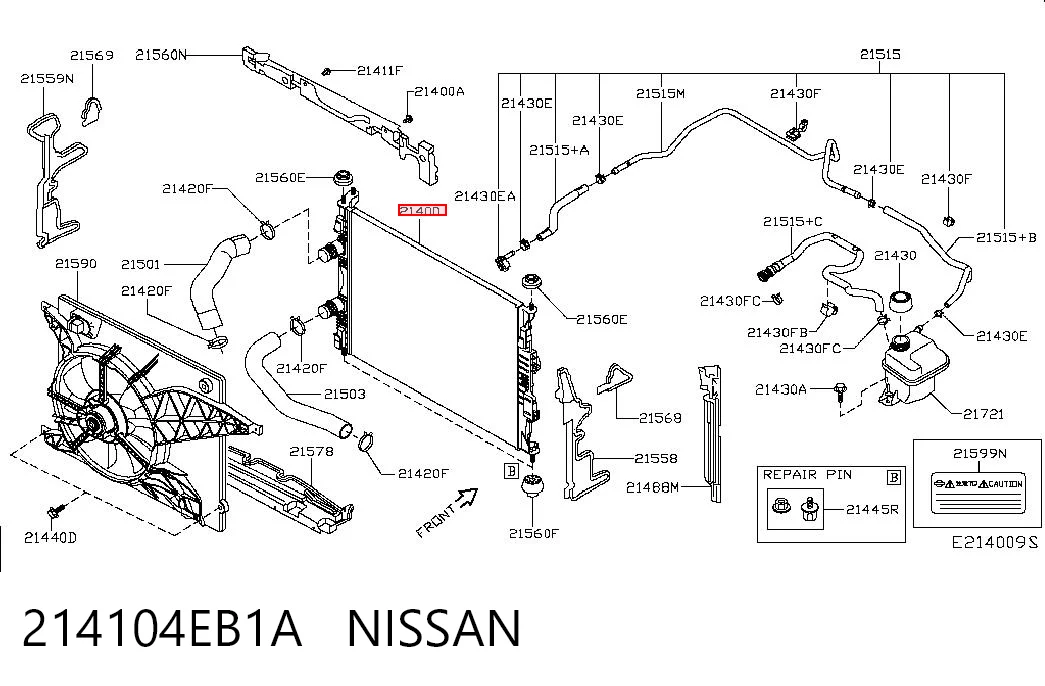 Refrigeración del motor Nissan Qashqai II (2013-2021)