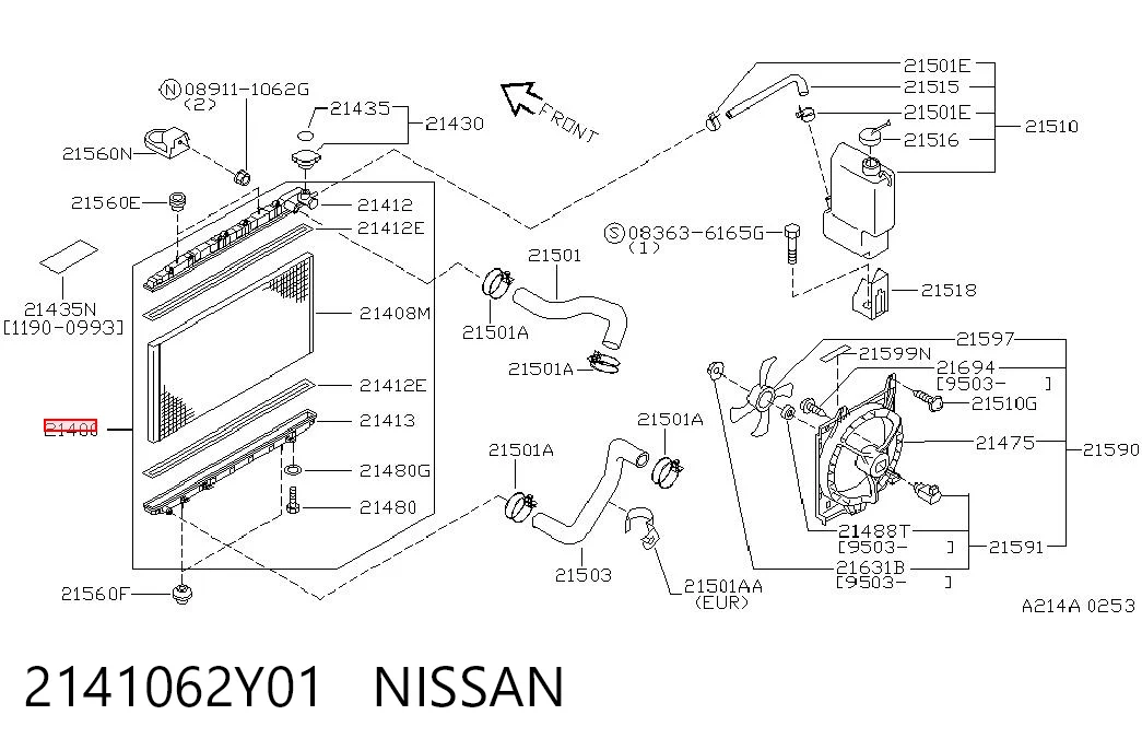 Água radiador Nissan Sunny III familiar (Y10) (1990 - 2000) precio, desde 74,72 EUR