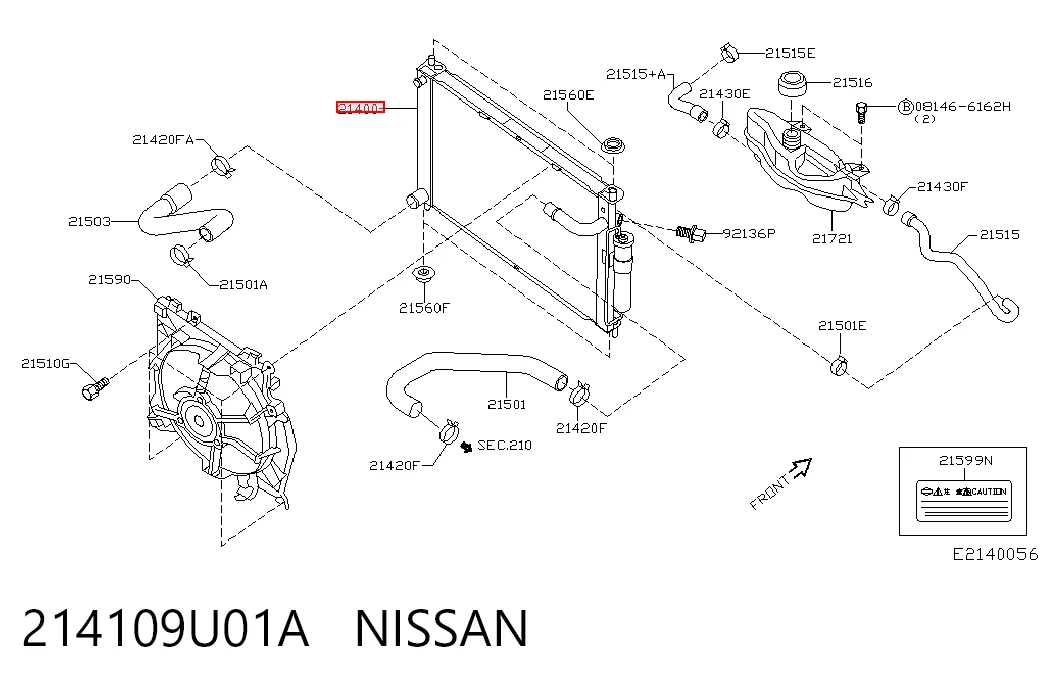 Comprar Radiador de refrigeración del motor Nissan Micra K12 a bajo precio