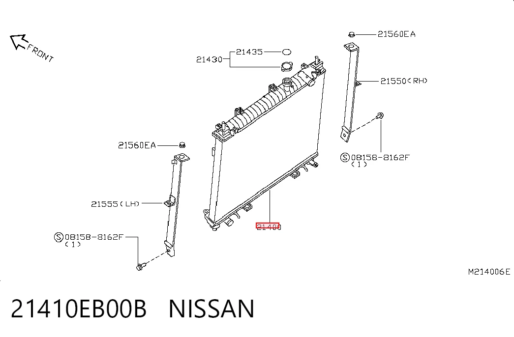 Água radiador Nissan Navara NP300 III pick-up (D40) (2004 - 2015) precio, desde 107,45 EUR