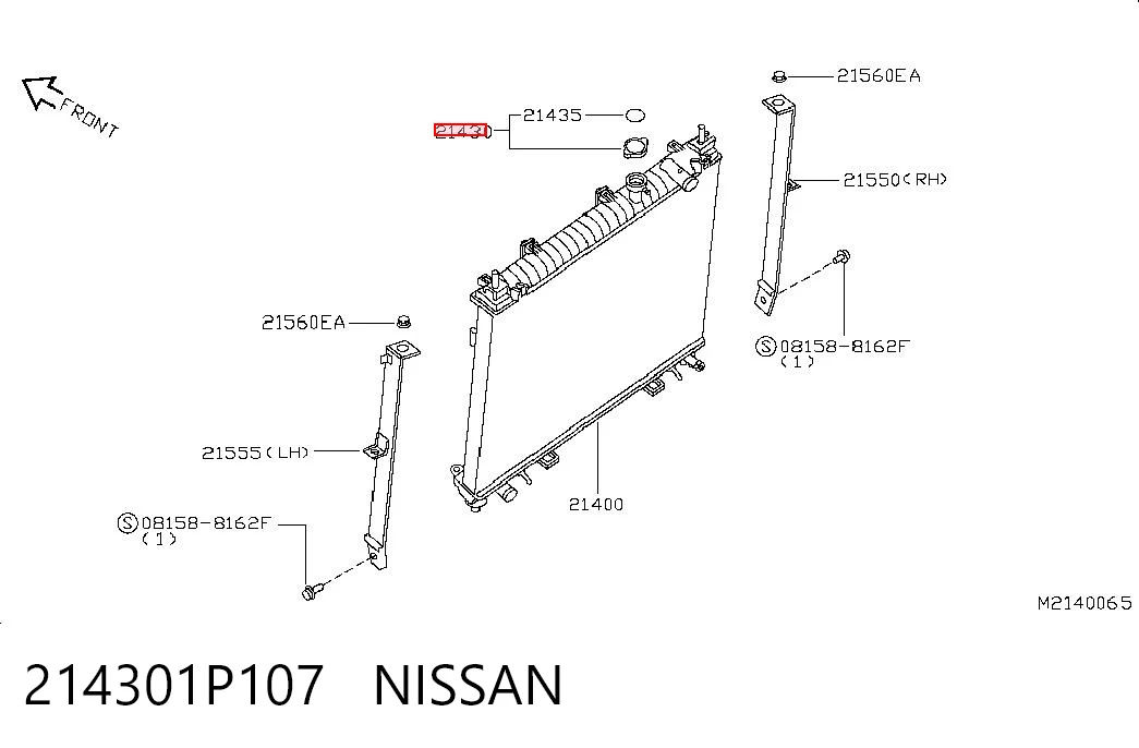 214301P107 Nissan/Infiniti Tapa de radiador