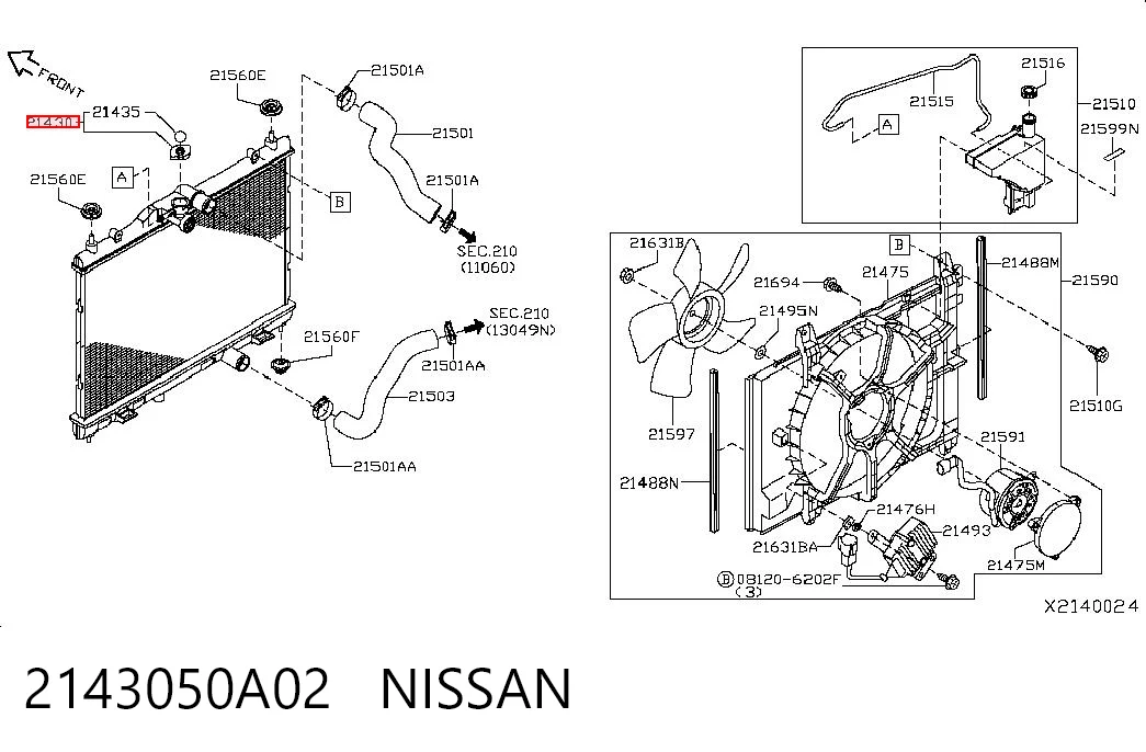 2143050A02 Nissan/Infiniti