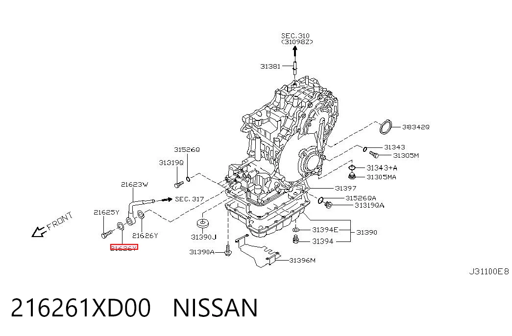 216261XD00 Nissan/Infiniti