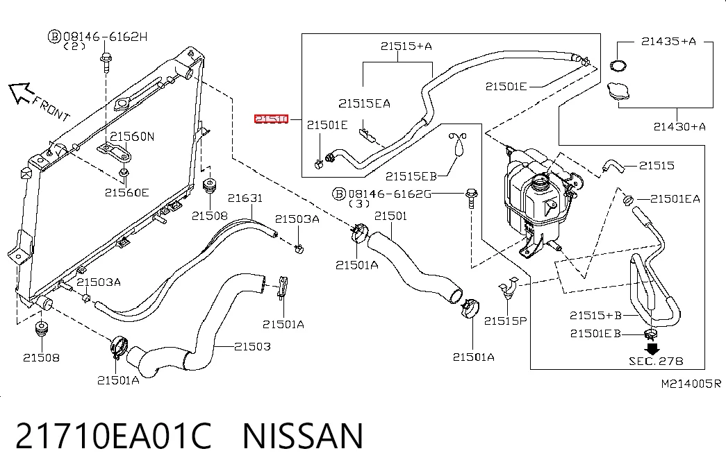 Depósito de expansión Nissan Navara (2004-2015)