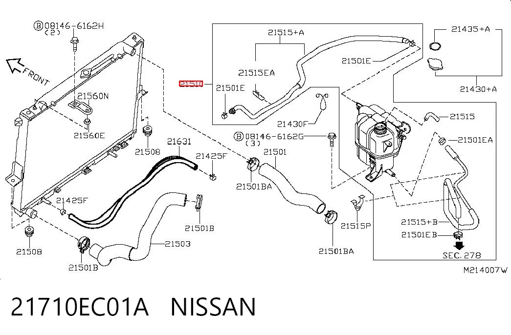 Comprar Depósito de expansión del sistema de refrigeración Nissan Navara D40 a bajo precio
