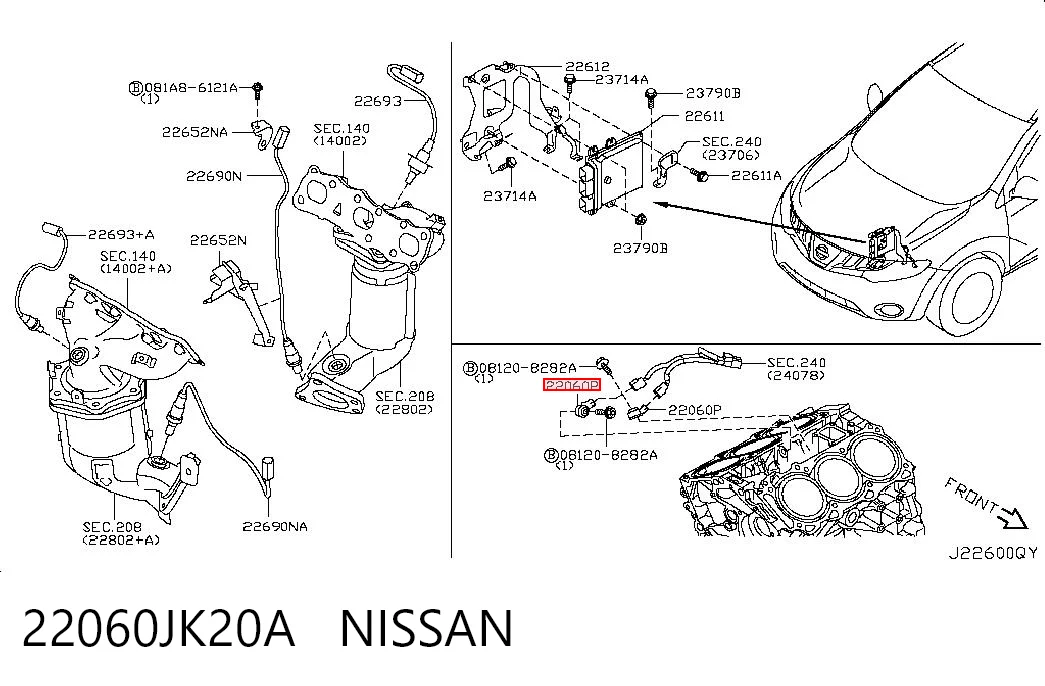 Sensor de detonación para Nissan X-Trail  T31