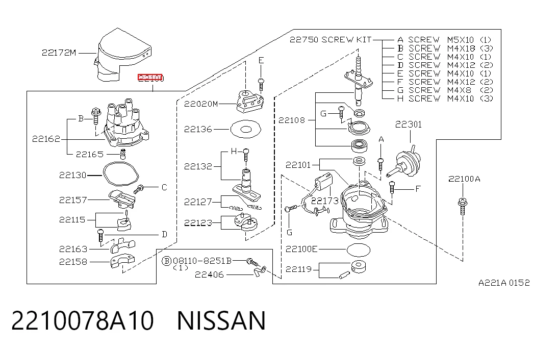 Distribuidor de encendido Nissan Sunny II sedán (N13) (1986 - 1991) precio, desde 107,45 EUR