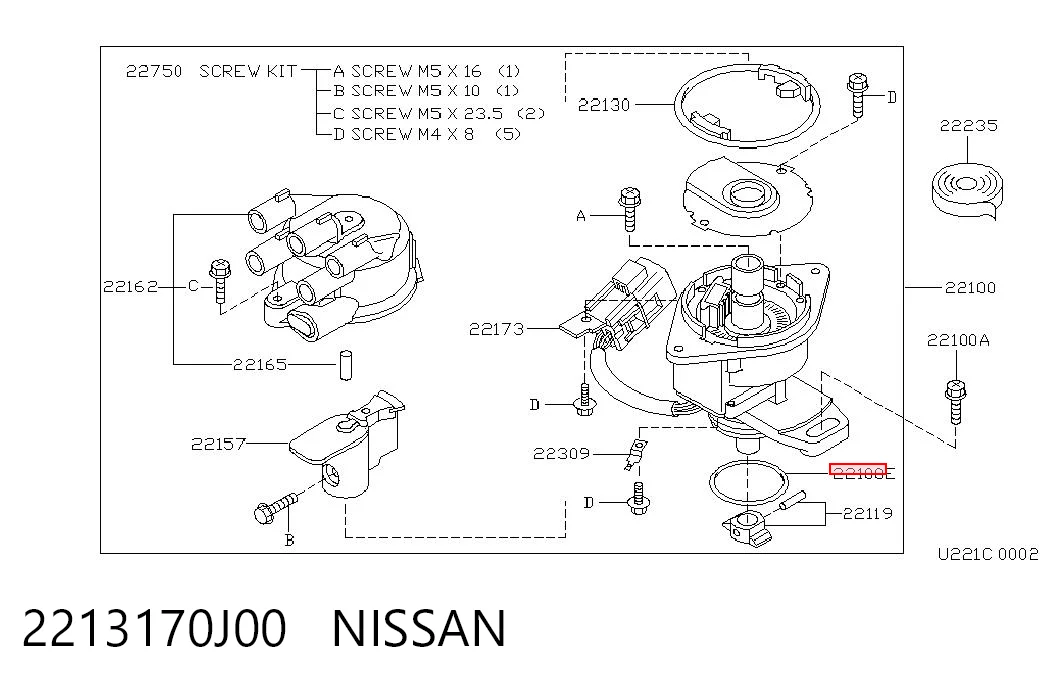 2213170J00 Nissan/Infiniti