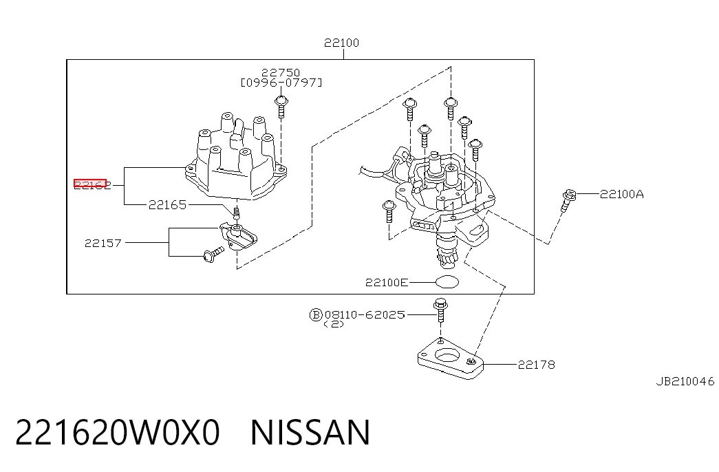 Tapa de distribuidor de encendido para Nissan Pathfinder R50