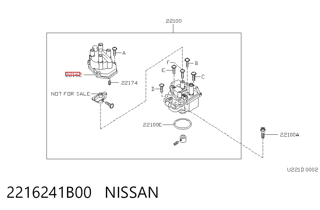 Tapa de delco para Nissan Primera (P11)