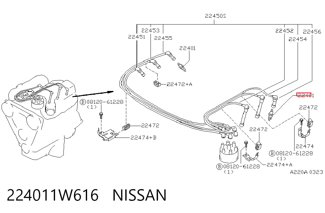 224011W616 Nissan/Infiniti