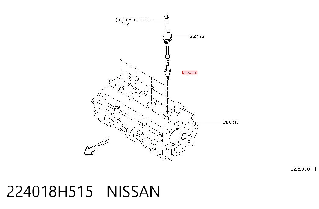 224018H515 Nissan/Infiniti Bujía de ignición
