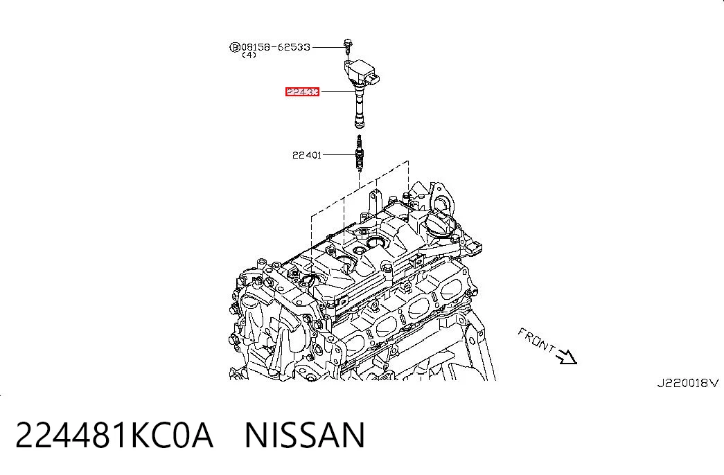 224481KC0A Nissan/Infiniti Bobina de ignición