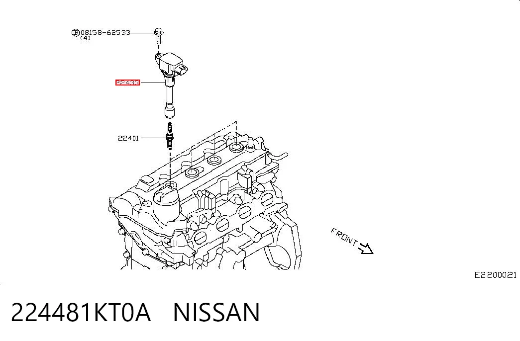 224481KT0A Nissan/Infiniti Bobina de ignición