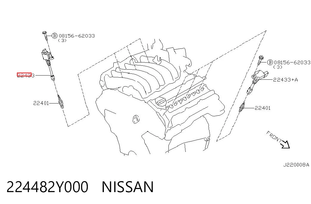 Bobina de encendido NISSAN 224482Y000