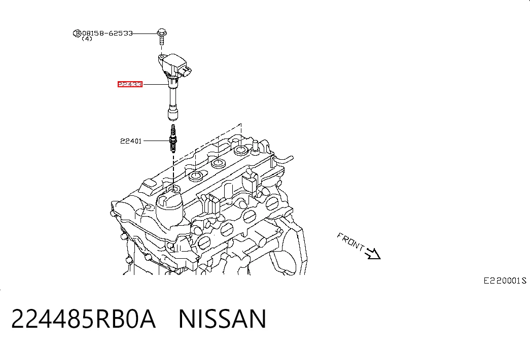 224485RB0A Nissan/Infiniti Bobina de ignición