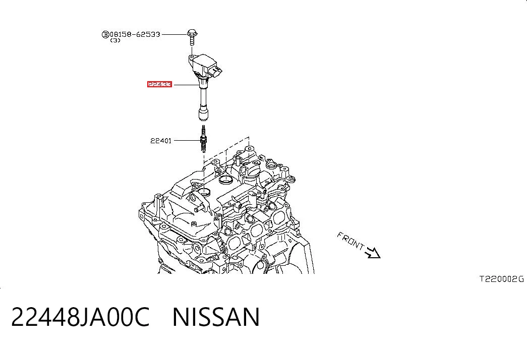 22448JA00C Nissan/Infiniti Bobina de ignición