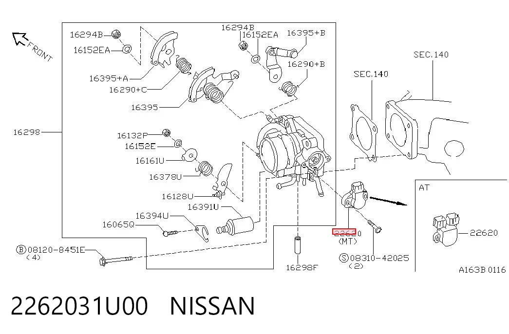Sensor de aceleración Nissan Terrano II