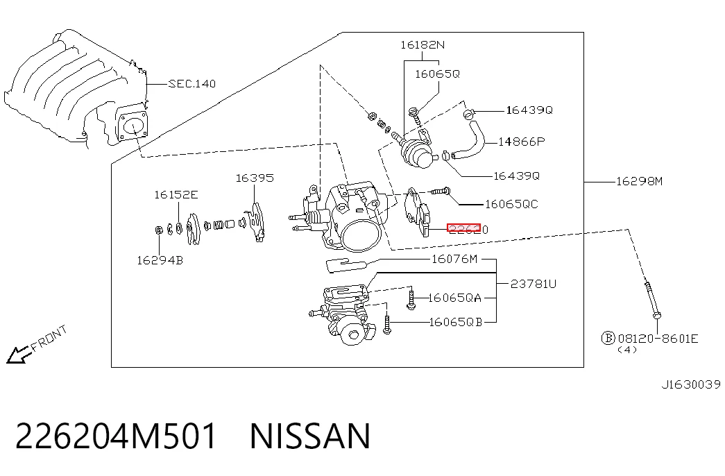 226204M501 Nissan/Infiniti Sensor de posición del acelerador