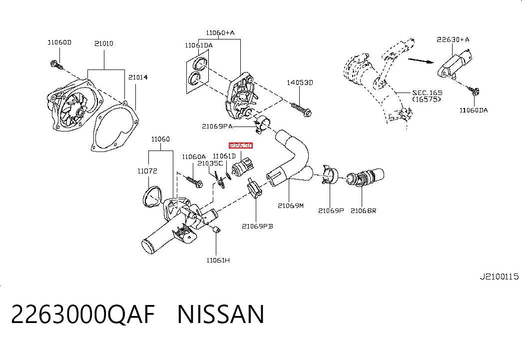 Sensor de temperatura del motor Tiida hatchback (2004-2014) original desde 10,44 €
