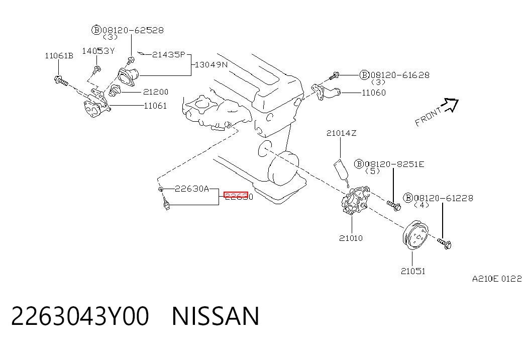 Precio del repuesto Sensor de temperatura del motor Sunny III familiar