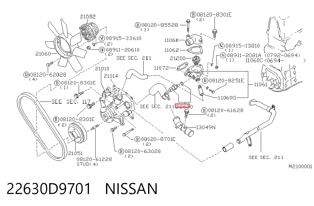 Sensor de temperatura del refrigerante Nissan Murano SUV (Z50) (2004 - 2008) precio, desde 9,89 EUR