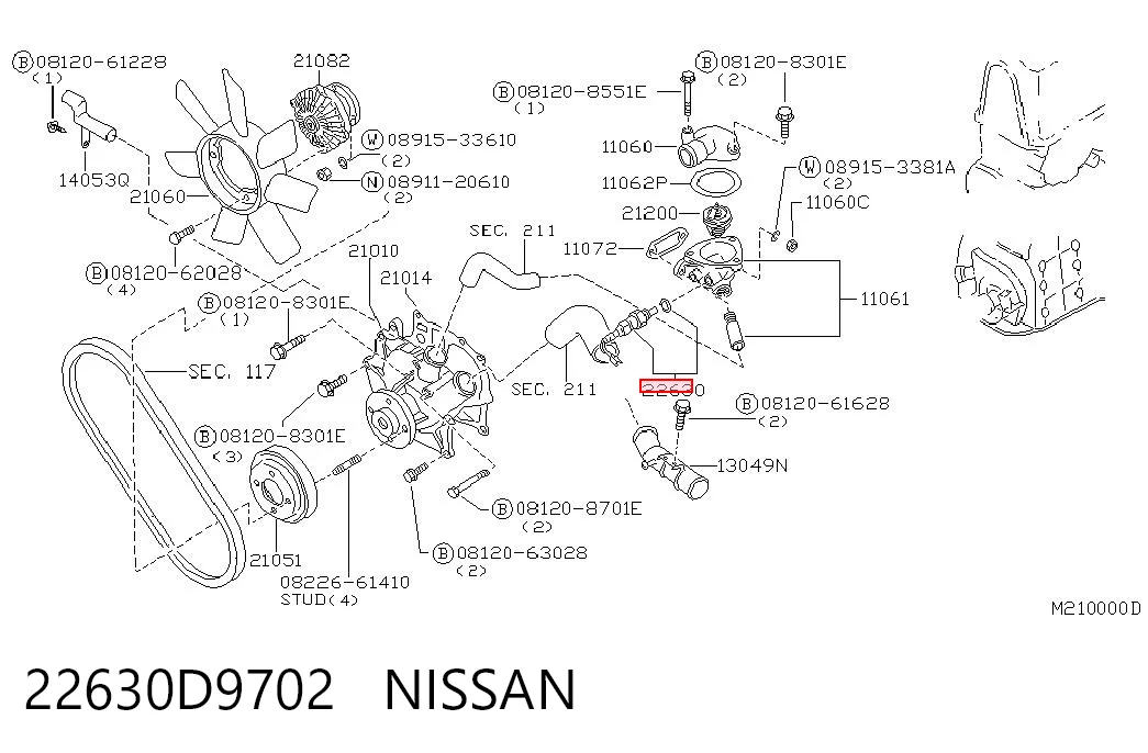  Sensor de temperatura Nissan Murano 