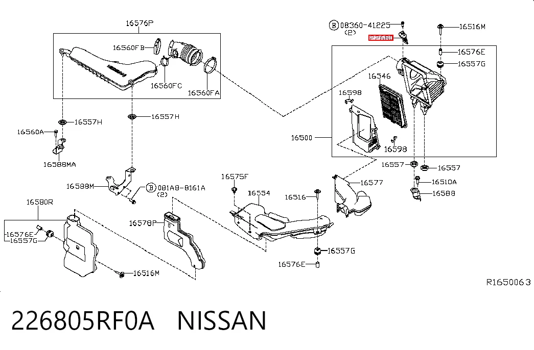 Sensor de flujo de aire para Nissan Altima L33 