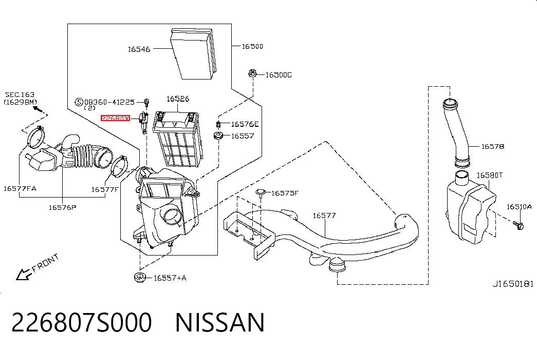 226807S000 Nissan/Infiniti Sensor de flujo de aire