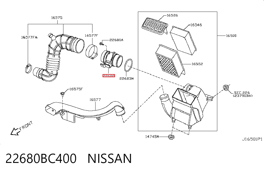 22680BC400 Nissan/Infiniti