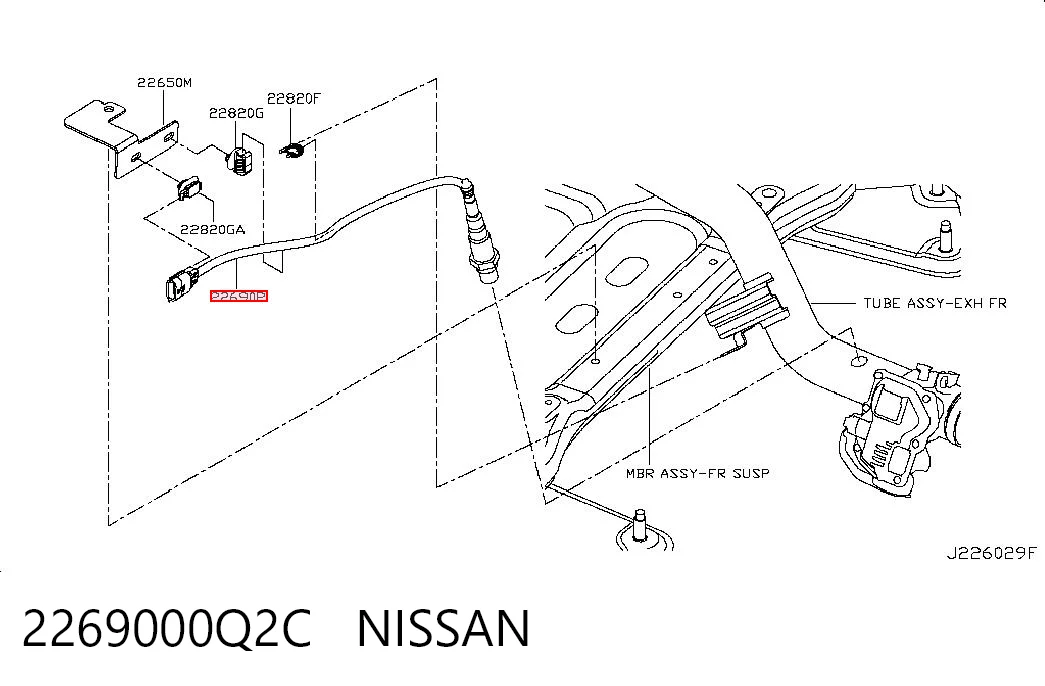 Sonda lambda de oxígeno posterior al catalizador 0281004225 Bosch