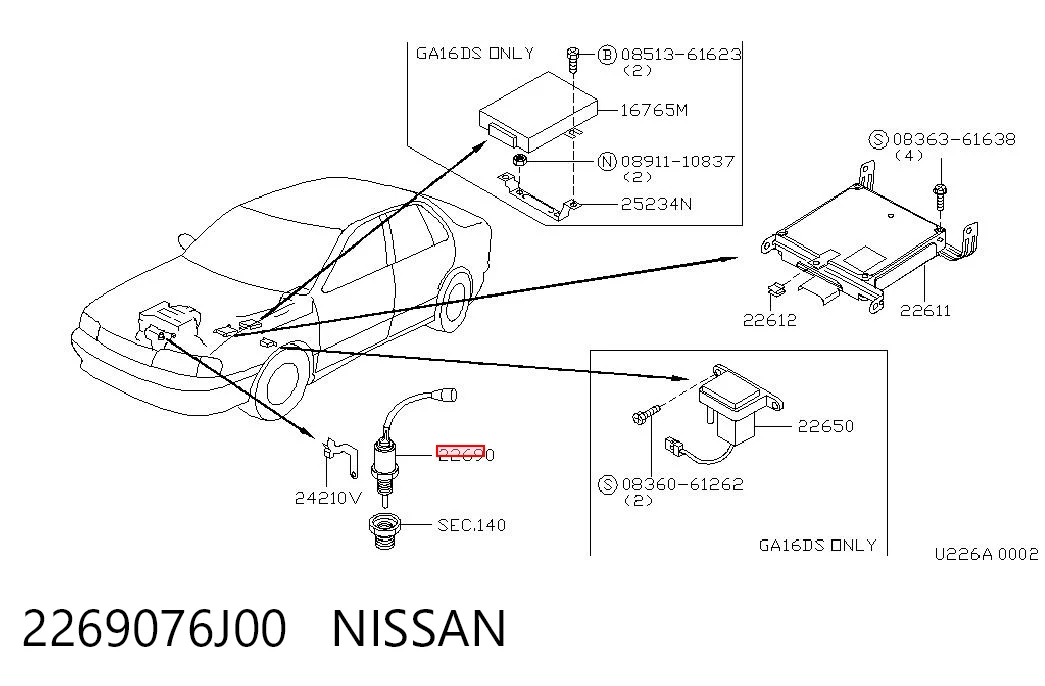 Comprar Sonda Lambda Nissan Primera  P10 a bajo precio