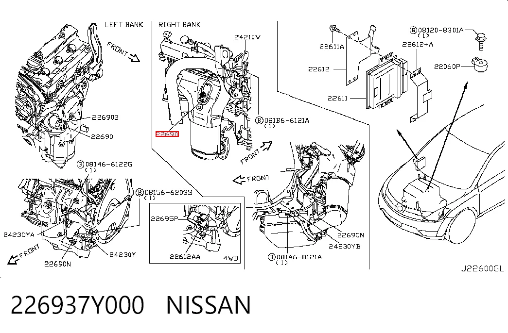 Sonda de oxígeno Nissan Altima L31 sedán (2001 - 2006) precio, desde 70,63 EUR