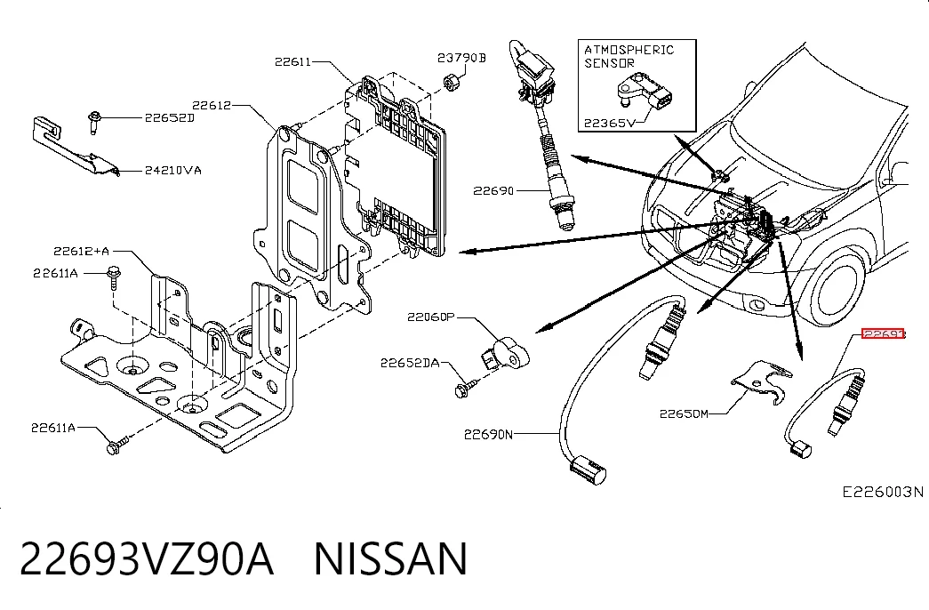 22693VZ90A Nissan/Infiniti