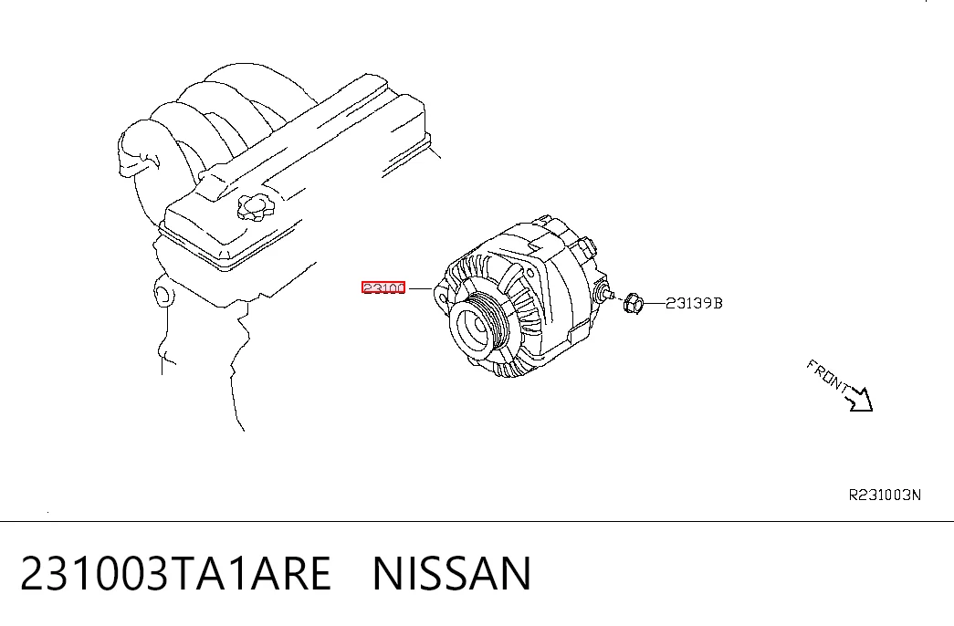 Alternador de coche para Nissan Altima L33 