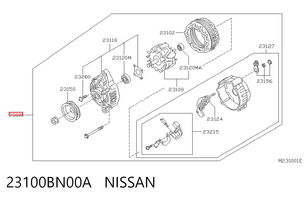 23100BN00A Nissan/Infiniti