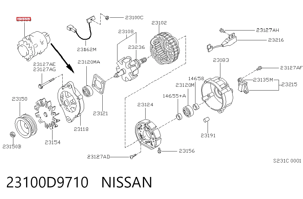 23100D9710 Nissan/Infiniti
