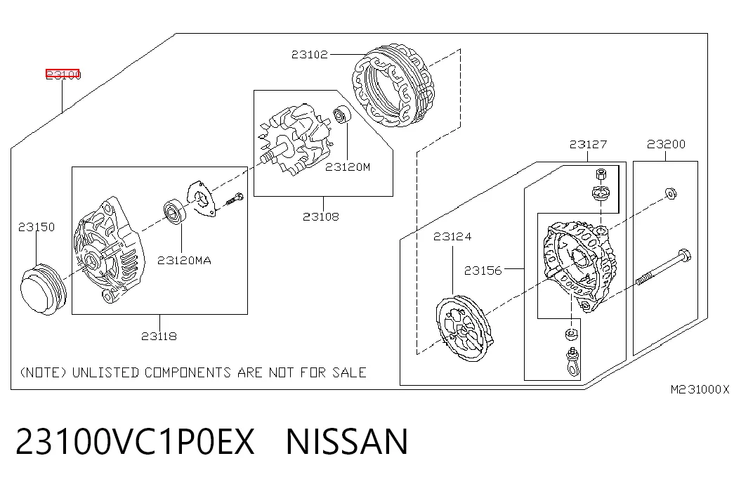 Generador para Nissan Terrano II (R20)