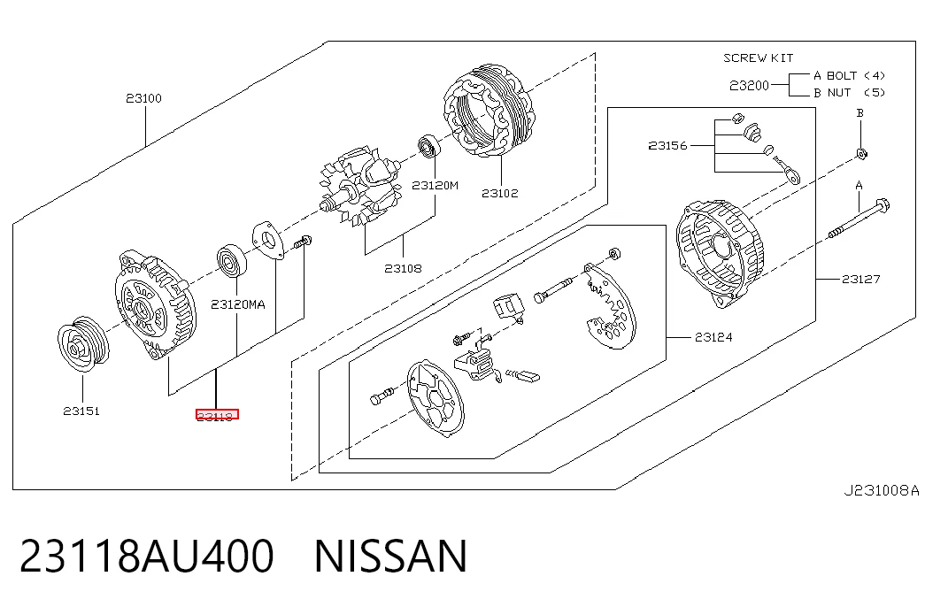 23118AU400 Nissan/Infiniti