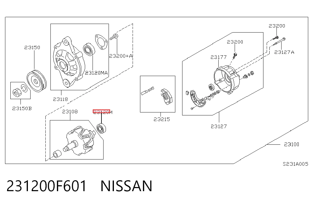Rodamiento alternador para Ford Fiesta F3L, F5L
