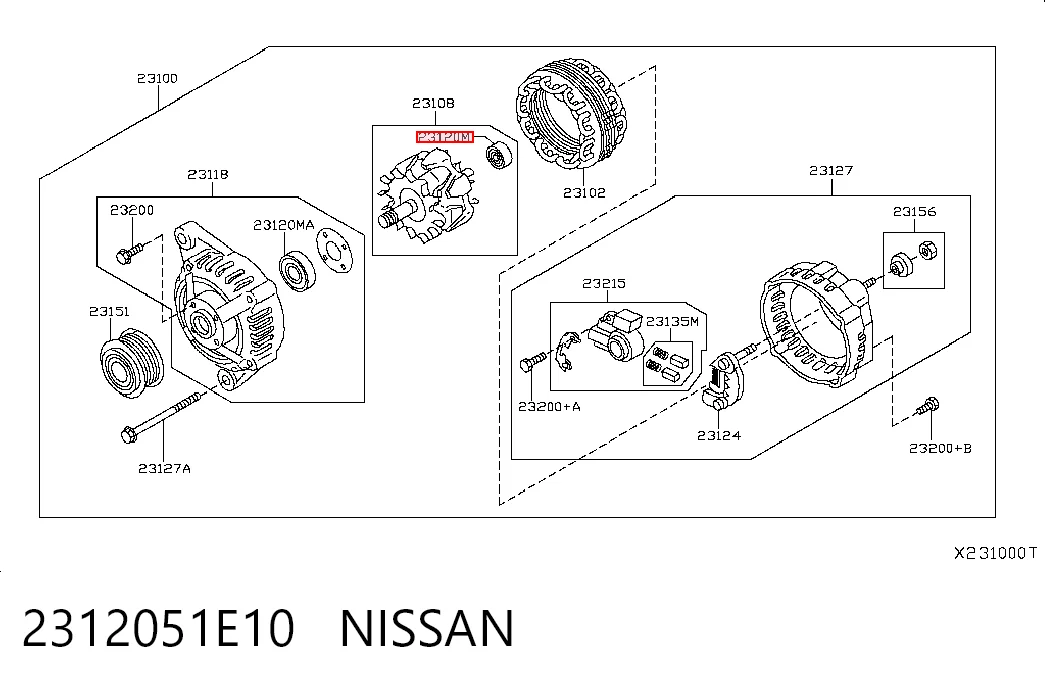 Cojinete de alternador para Nissan Tiida  C11X