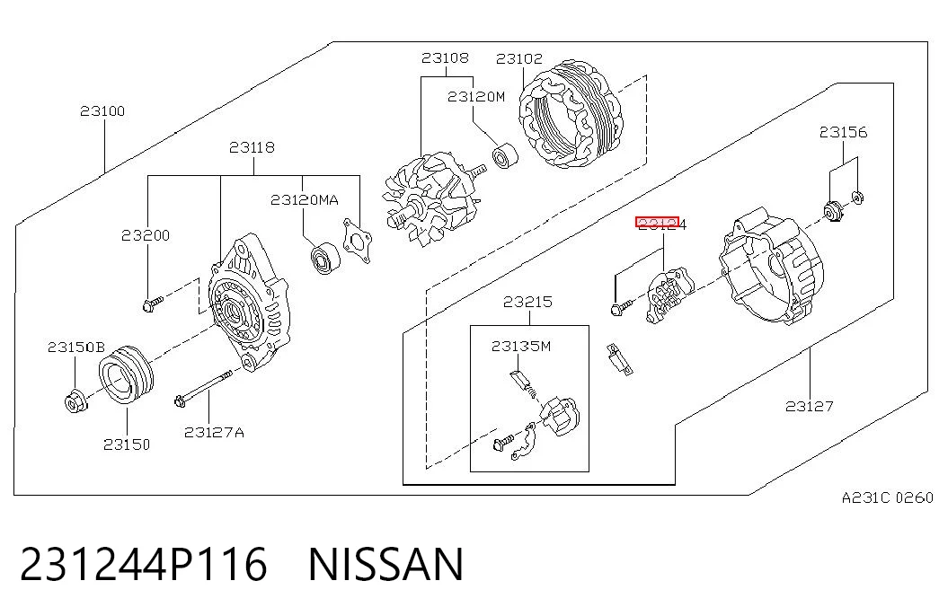 231244P116 Nissan/Infiniti