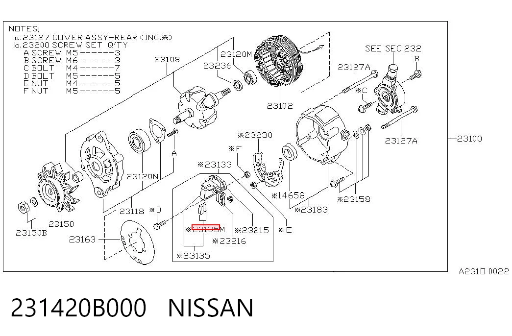 231420B000 Nissan/Infiniti