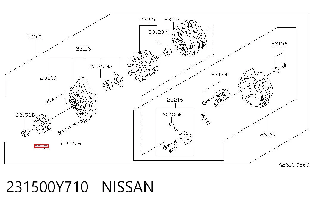 Comprar Polea del alternador Nissan Patrol Y60 a bajo precio